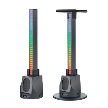 Светодиодная подсветка с голосовой активацией RGB, с креплением для гарнитуры / без подставки с динамиком, прямая поставка