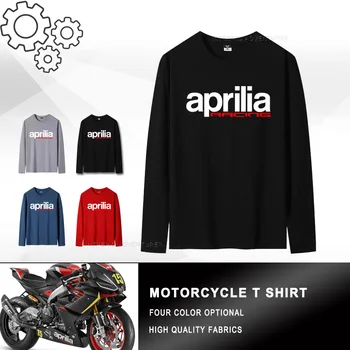 Для aprilia Racing rsv4 Футболка мотоциклетная с круглым вырезом, новая футболка с длинным рукавом