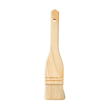 Щетки для мытья посуды Щетка для выпечки с ручкой из цельного дерева Ручная деревянная щетка из древесного материала Кухонный инструмент для мытья кухонного масла G5AB