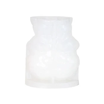 3D Медведь с розами Формы для свечей DIY Гипсовое литье-Форма Для украшения мыла из помадки