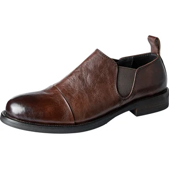 Мужская модельная обувь Дизайнерская Обувь Мужская Весенняя Деловая Повседневная Мужская Обувь Высококачественная Мужская обувь из натуральной кожи Мокасины из воловьей кожи